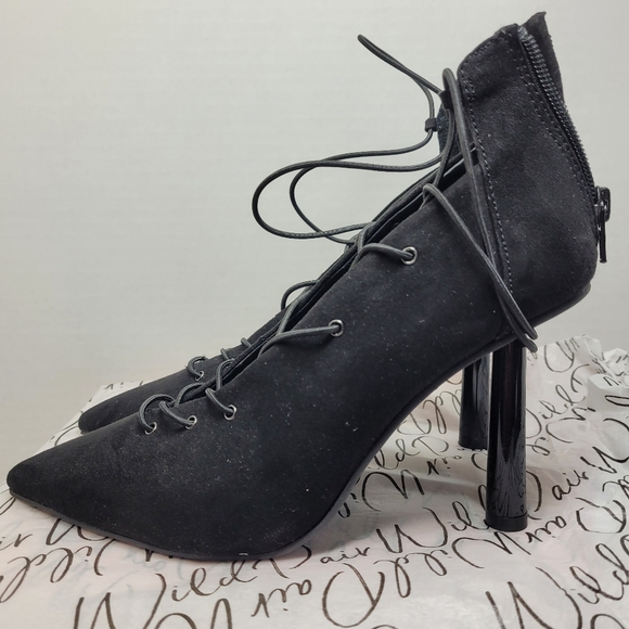 Wild Pair Witchy Black Suede Shoes 8M - Picture 2 of 10